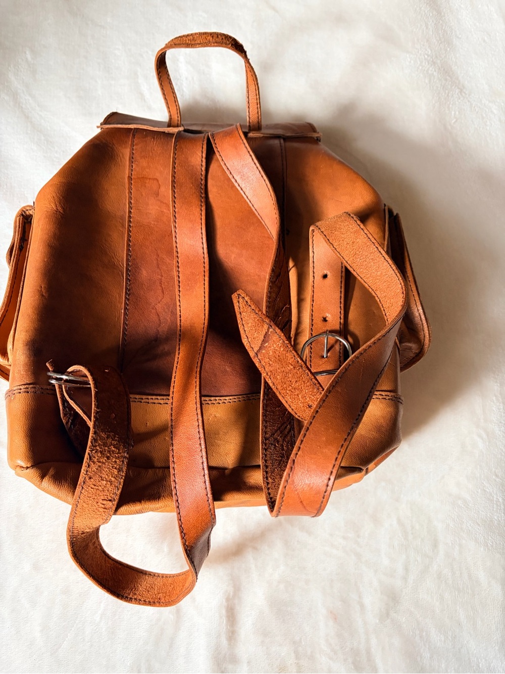 Handmade Leather Backpack - Picture 5 of 7